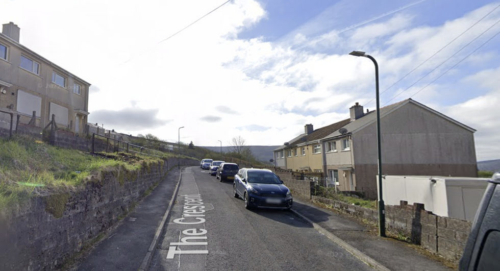 Google Street View of The Crescent, Nantyglo, Wales