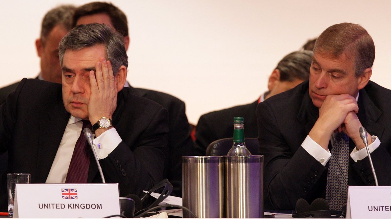Gordon Brown and Andrew Mountbatten-Windsor