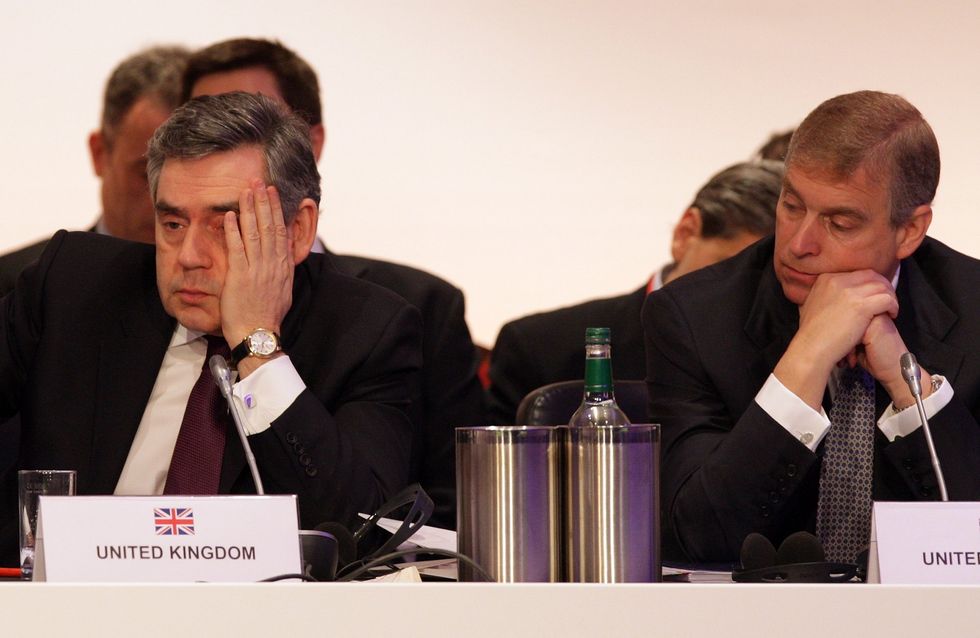 Gordon Brown and Andrew Mountbatten-Windsor