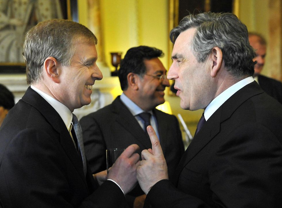 Gordon Brown and Andrew Mountbatten-Windsor