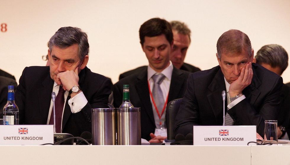 Gordon Brown and Andrew Mountbatten-Windsor