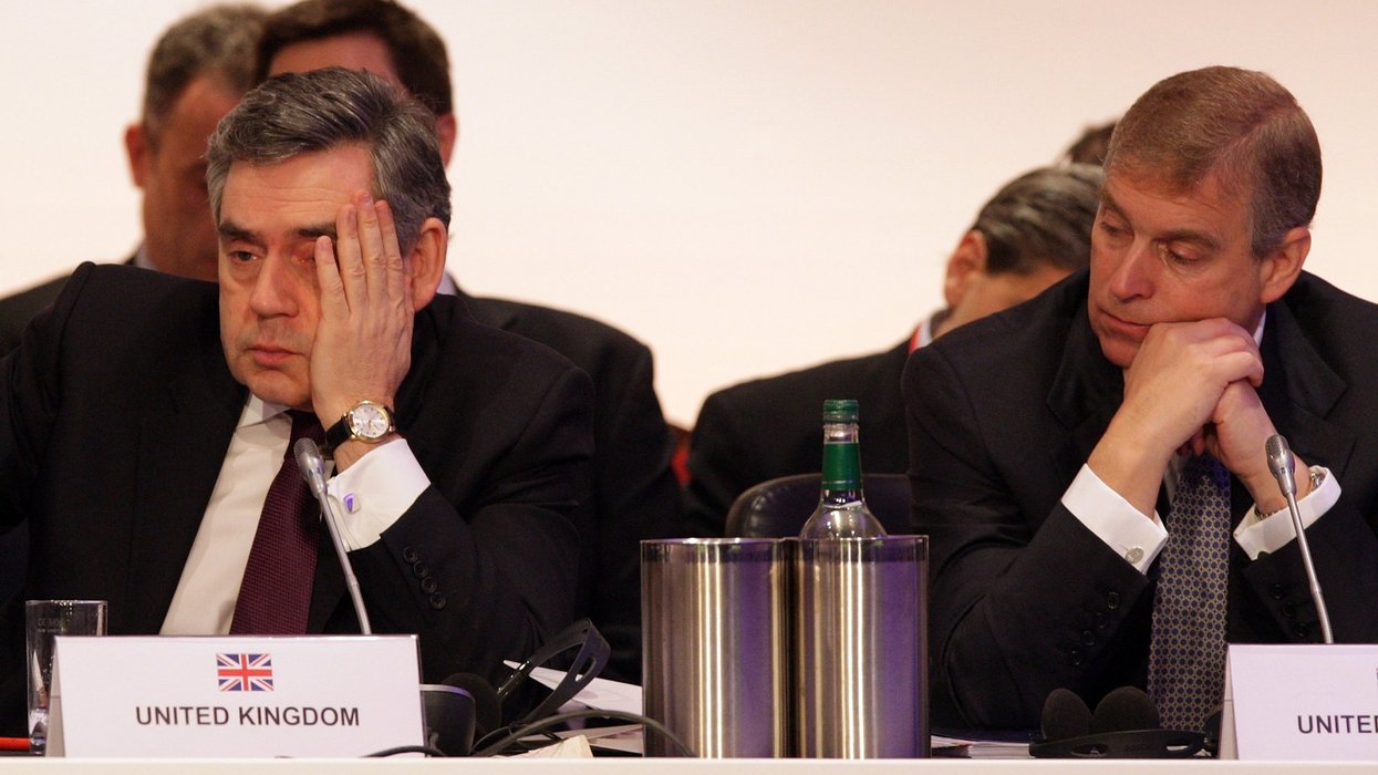 Gordon Brown and Andrew Mountbatten-Windsor
