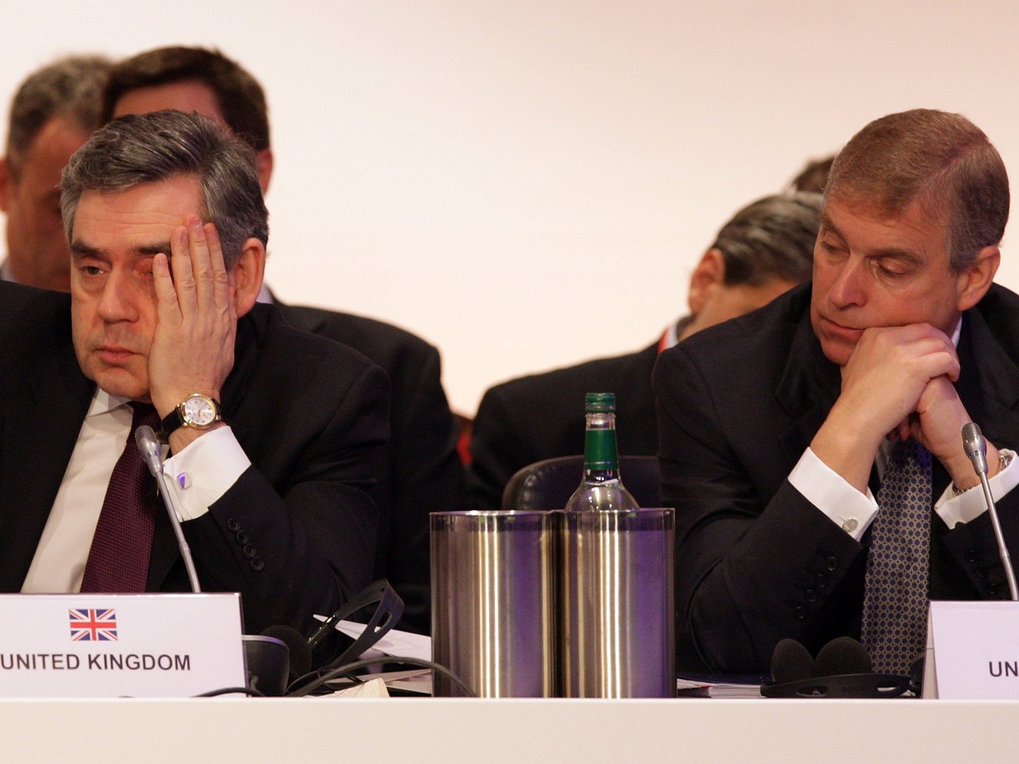 Gordon Brown and Andrew Mountbatten-Windsor
