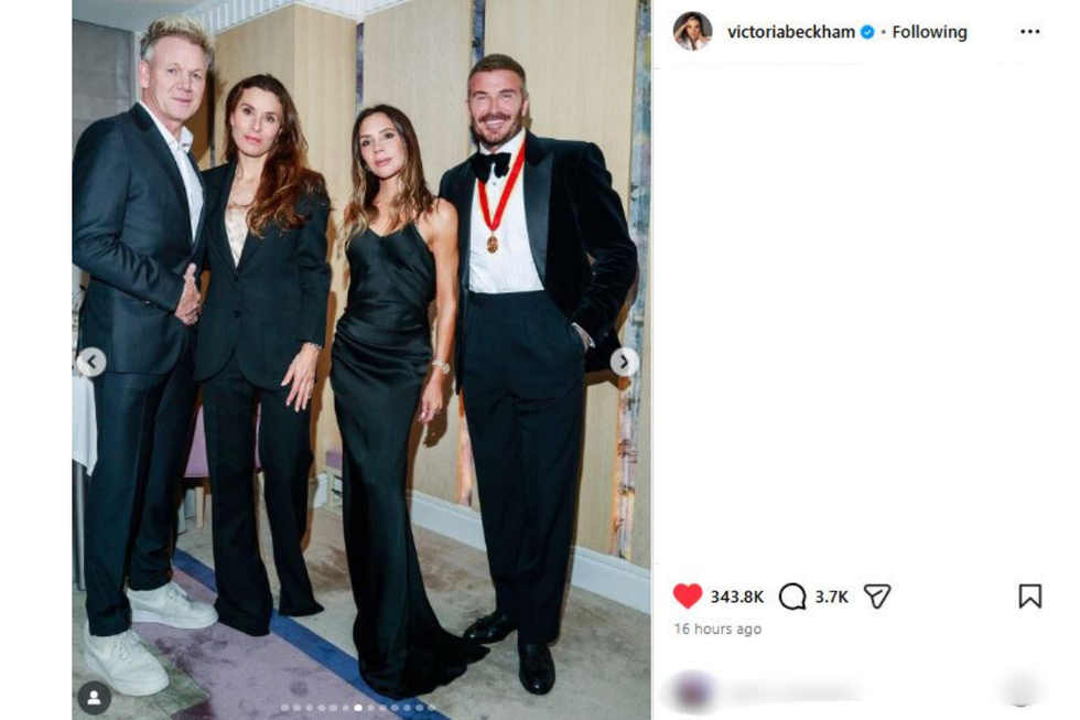 Gordon Ramsay's trainers at Sir David Beckham's knighthood party