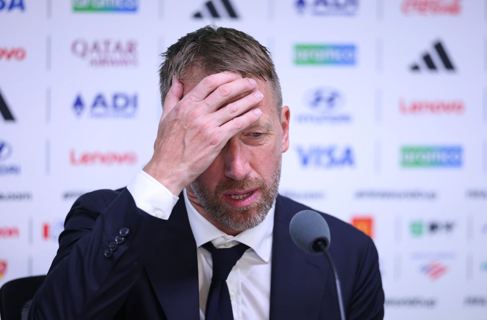 Graham Potter has admitted he may need to review footage after being left with a bloodied ear during Sweden's emphatic World Cup victory over Tunisia