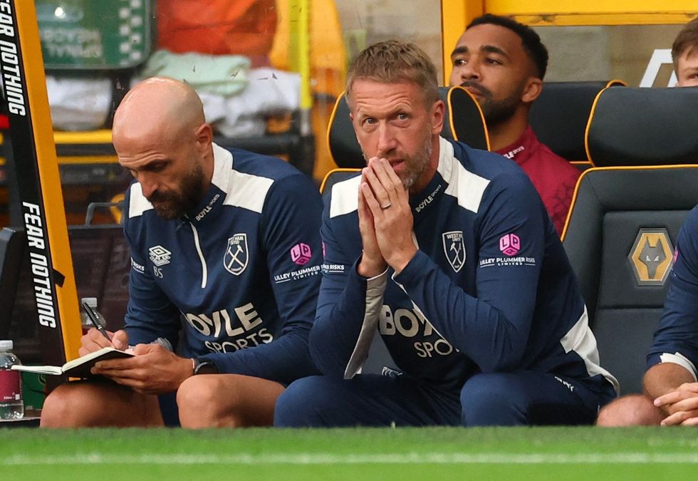 Graham Potter is under huge pressure at West Ham after three losses out of three this season