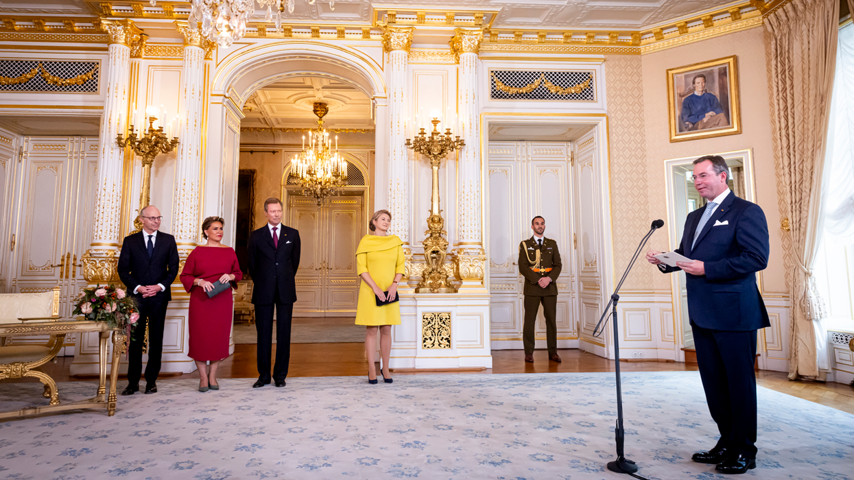 Velká vévodkyně Maria Teresa, Grand vévoda Henri, Grand Duke Guillaume a dědičná velká vévodkyně Stephanie z Lucemburku