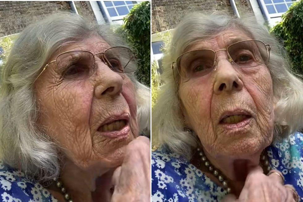 Grandmother discussing her diet