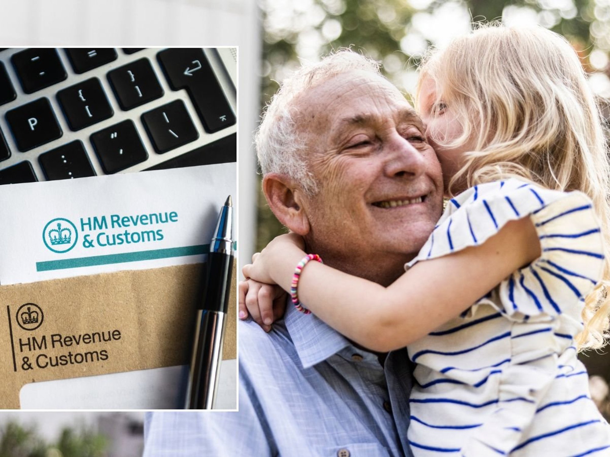 Grandparent holding child