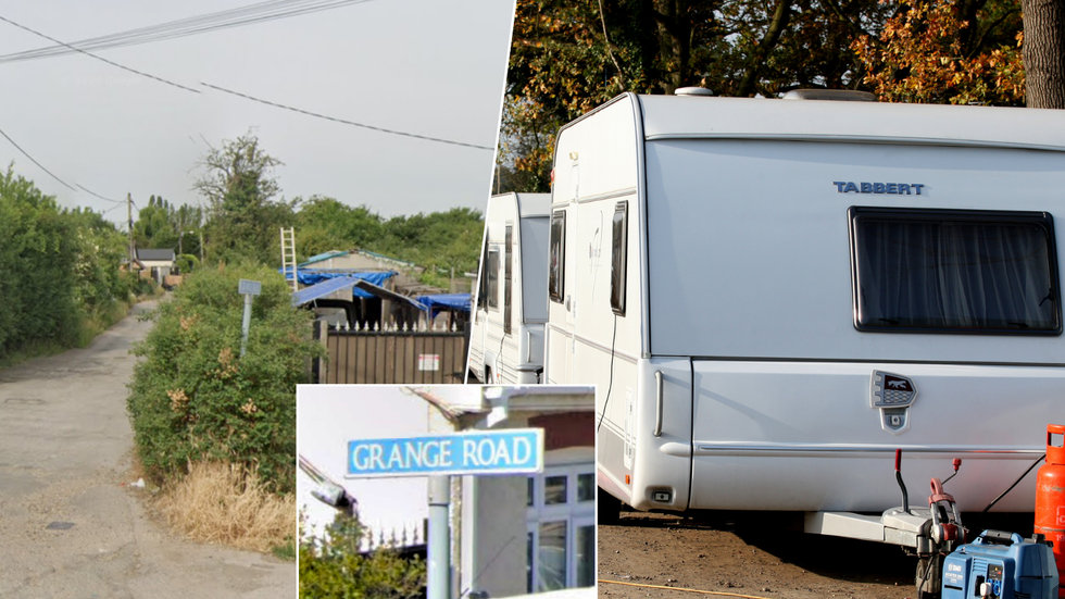 Grange Road/Grange Road sign/Caravans