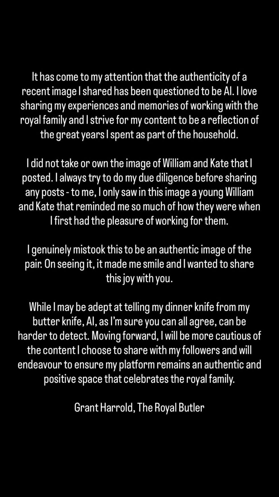 Grant Harrold statement