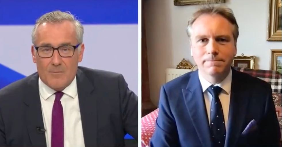 Grant Harrold talking to Colin Brazier