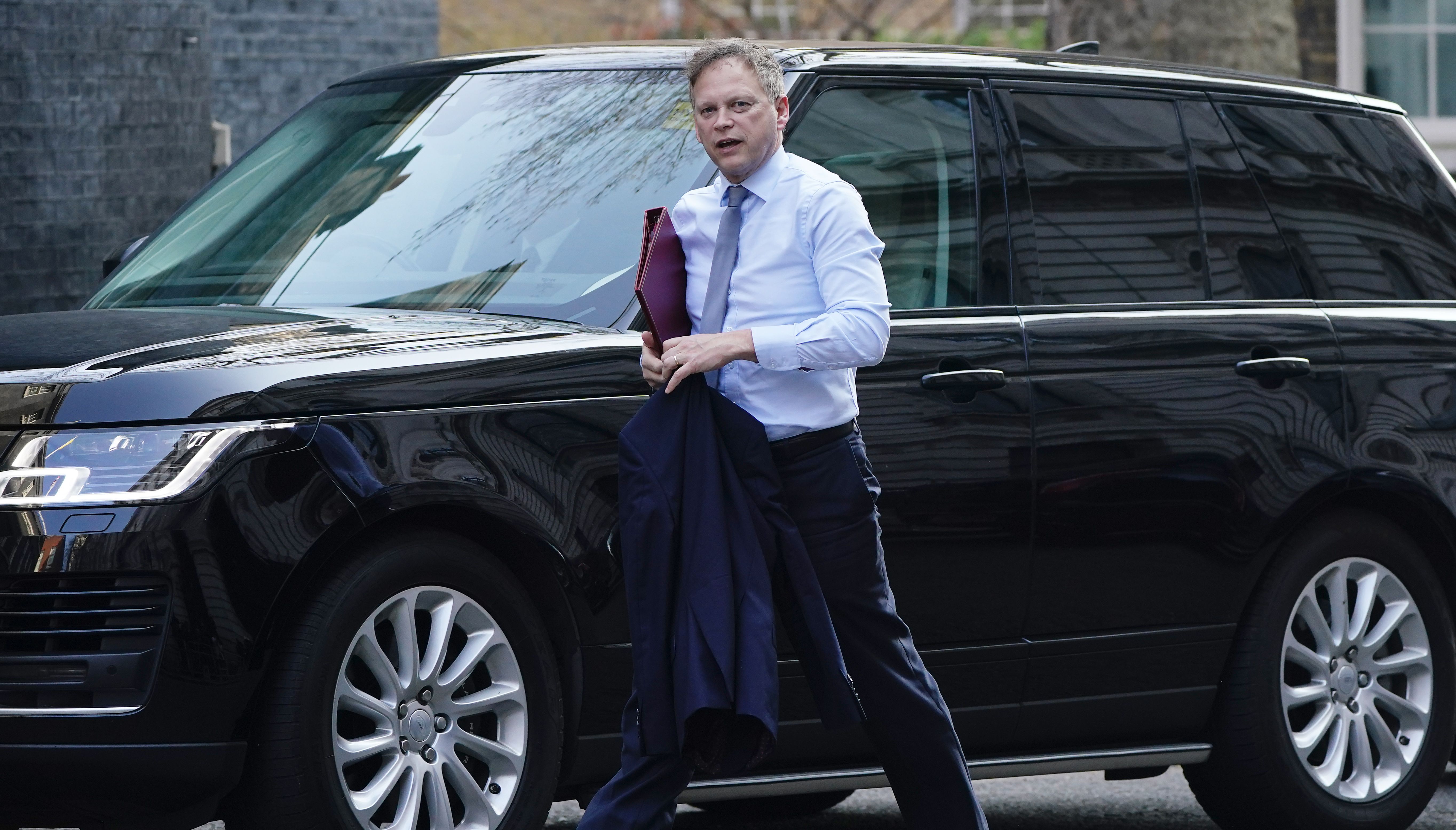 Grant Shapps Secretary of State for Transport arrives in Downing Street, London for a Cabinet meeting. Picture date: Wednesday March 23, 2022.