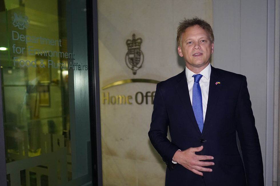 Grant Shapps speaks to the media outside the Home Office in London, after being appointed Home Secretary following the resignation of Suella Braverman. Picture date: Wednesday October 19, 2022.