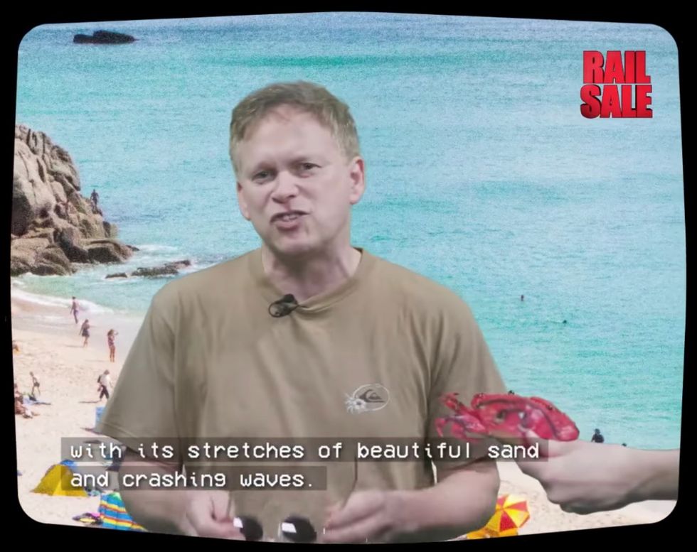 Grant Shapps video promoting cheap railway tickets