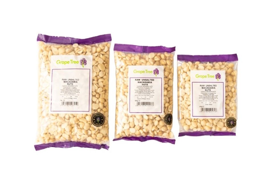 Grape Tree Raw Unsalted Macadamia Nuts