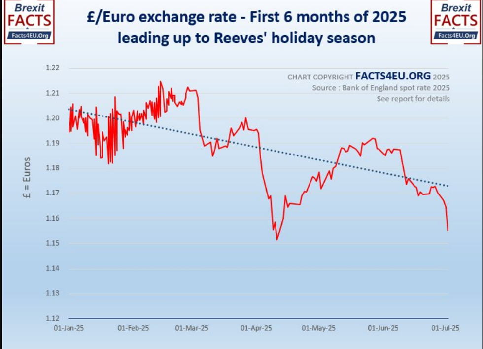 Graph of the pound over the year