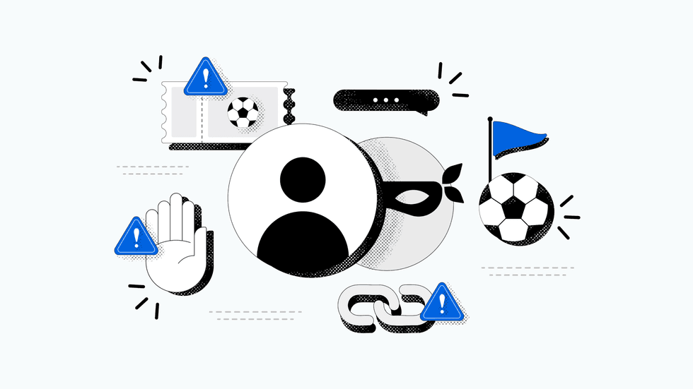 Graphic from Meta illustrating World Cup scam attempts