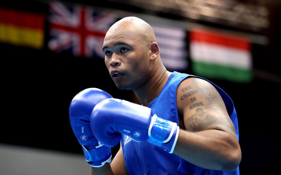 Great Britain's Frazer Clarke, who is looking to secure a gold medal in the super-heavyweight boxing.