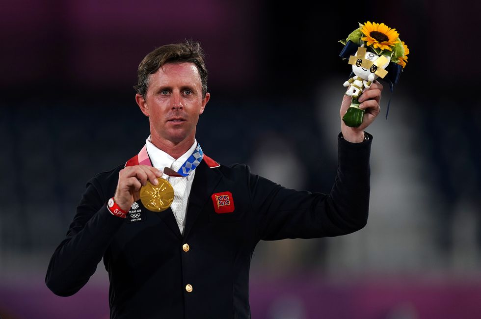 Great Britain's Ben Maher with his Gold medal after riding Explosion W during the Jumping Individual Final at Equestrian Park on the twelfth day of the Tokyo 2020 Olympic Games in Japan. Picture date: Wednesday August 4, 2021.