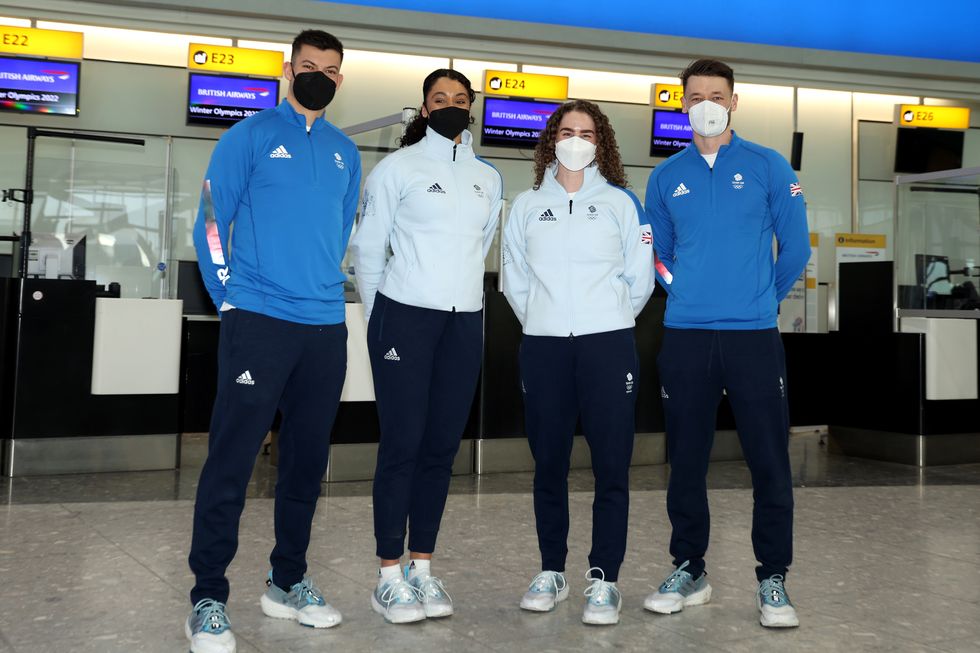 Great Britain's Matt Weston, Brogan Crowley, Laura Deas and Marcus Wyatt ahead of their departure to Beijing for the The 2022 Winter Olympics, scheduled to take place from 4 to 20 February 2022. Picture date: Thursday January 27, 2022.