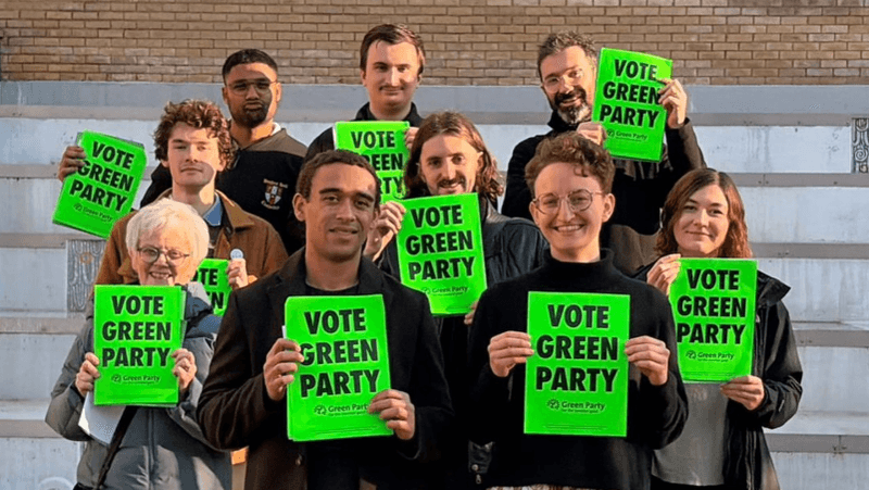 Green party campaigning