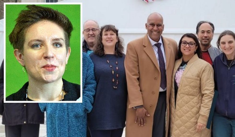 Green Party leader Carla Denyer/Dr Shahrar Ali