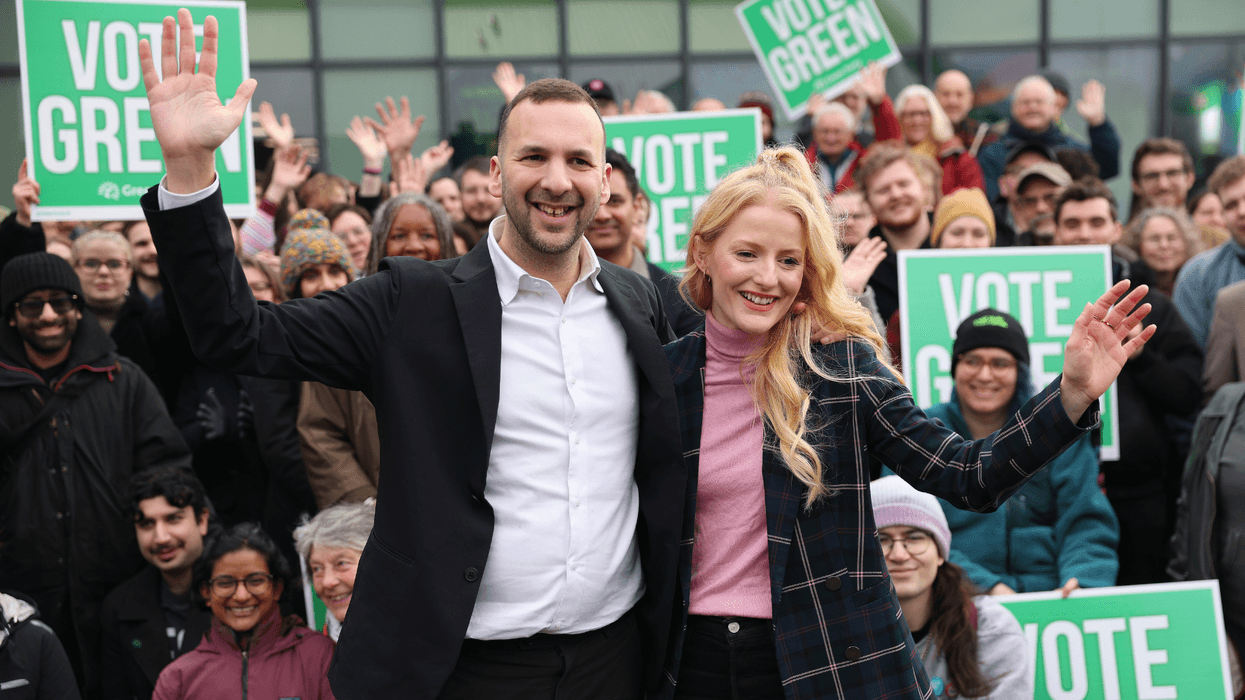 Green Party leader Zack Polanski and Hannah Spencer