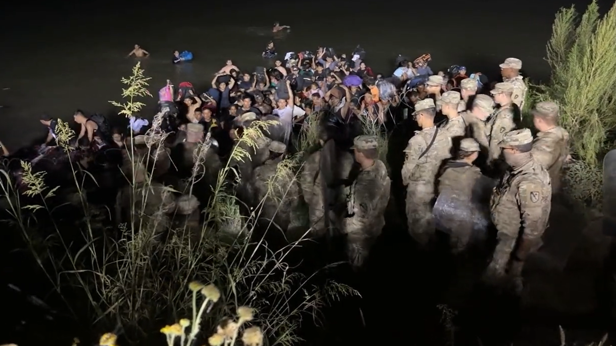 Greg Abbott shared footage from the US-Mexico border
