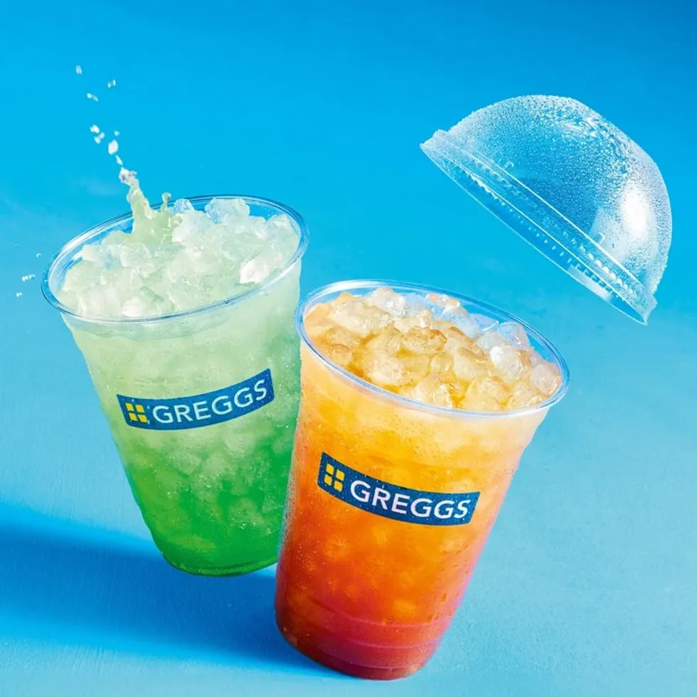 Greggs new drinks mint lemonade peach iced tea