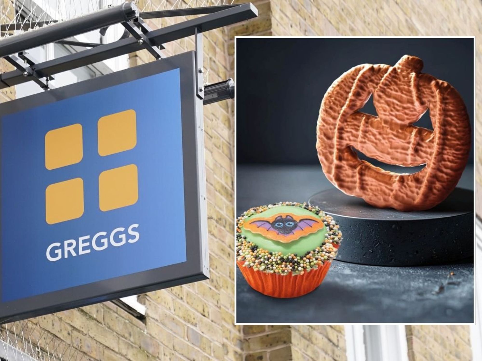 Greggs sign / Greggs Halloween treats