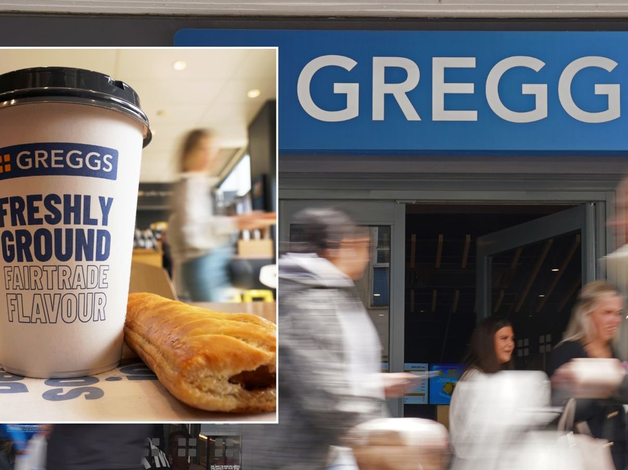 Greggs store and Greggs meal