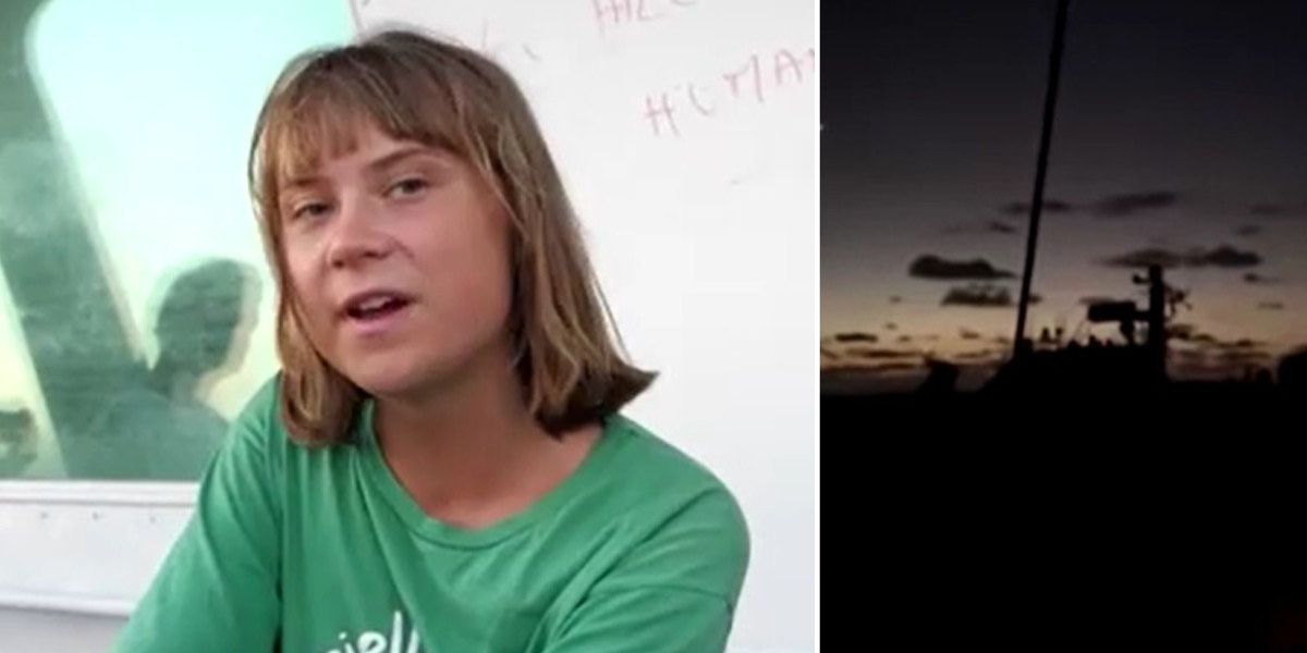 NextImg:Greta Thunberg's freedom flotilla forced to take evasive manoeuvres after being 'aggressively circled' by Israeli warship