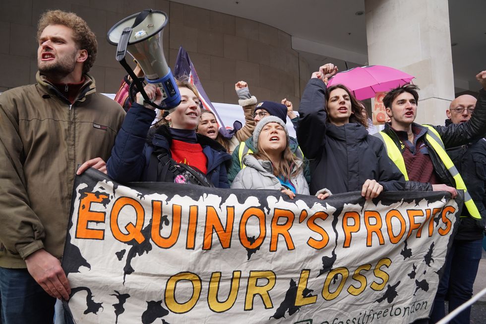Greta Thunberg at a protest