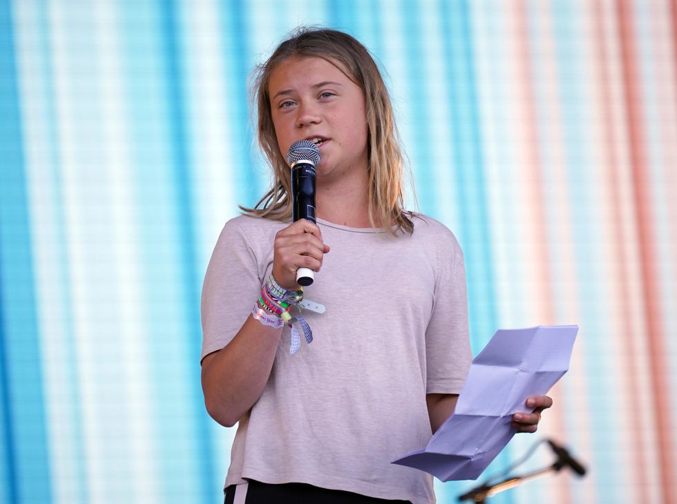 Greta Thunberg speaks at Glastonbury Festival in 2022
