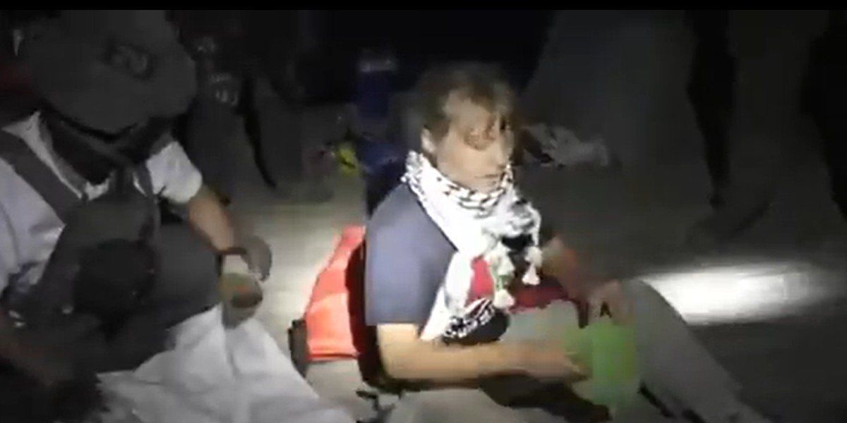 NextImg:Israeli military intercept Greta Thunberg's freedom flotilla after firing water cannons at protesters