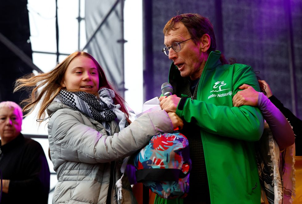 Greta Thunberg was stormed on stage in Amsterdam by a climate activist