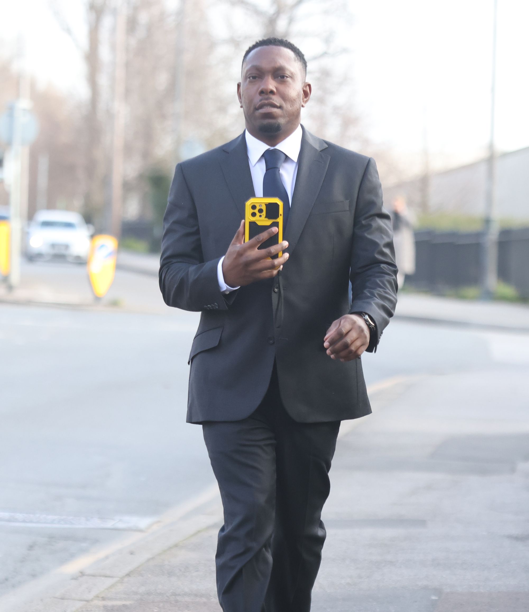 Grime artist Dizzee Rascal, real name Dylan Kwabena Mills, arrives at Wimbledon Magistrates' Court.