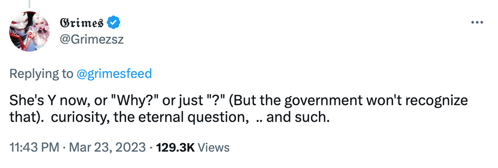 Grimes' tweet on how to pronounce her daughters name