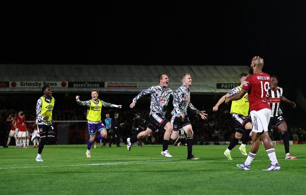 Grimsby beat United on penalties, having gone 2-0 up earlier in the contest