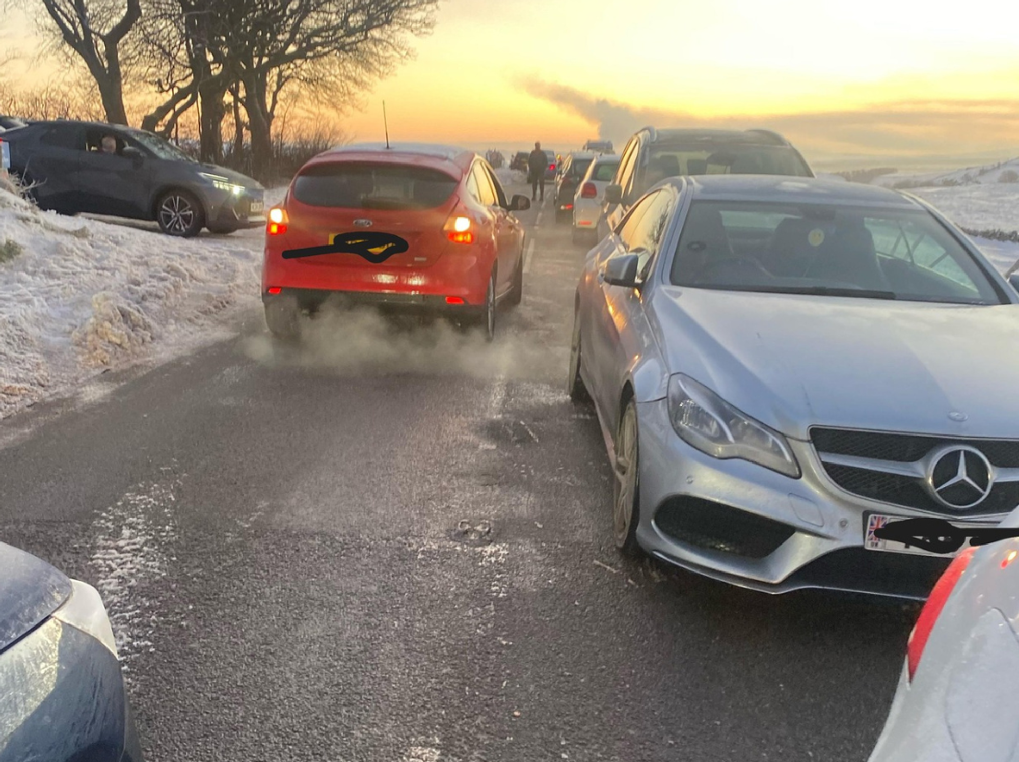 Gritters were blocked from key roads in the Peak District