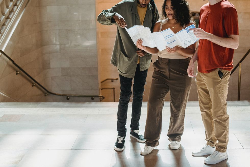 Group of people on holiday excursion