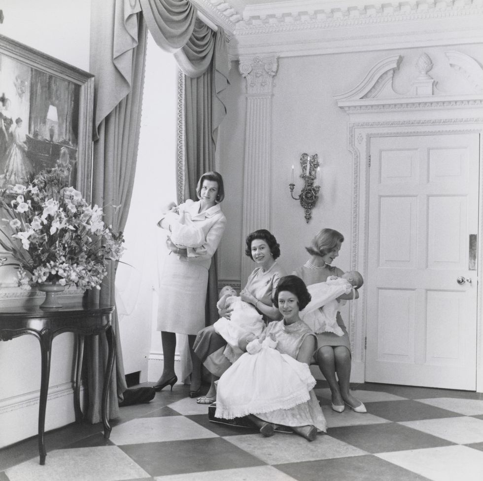 Group of royal mothers with their babies, 1964