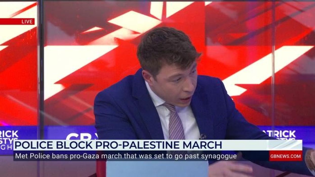 Watch moment Patrick Christys is forced to step in as tensions boil over during blistering GB News pro-Palestine row