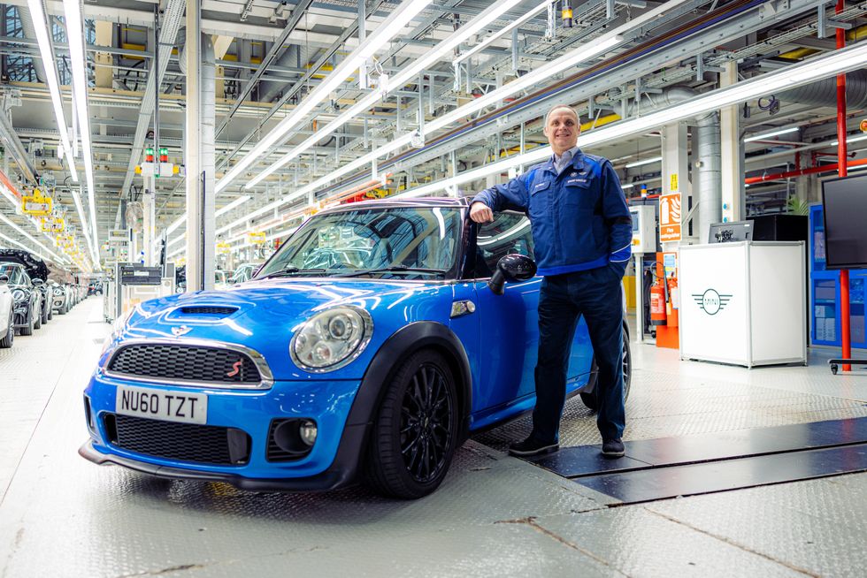 Guy Elliott beside the first modern Mini Clubman\u200b