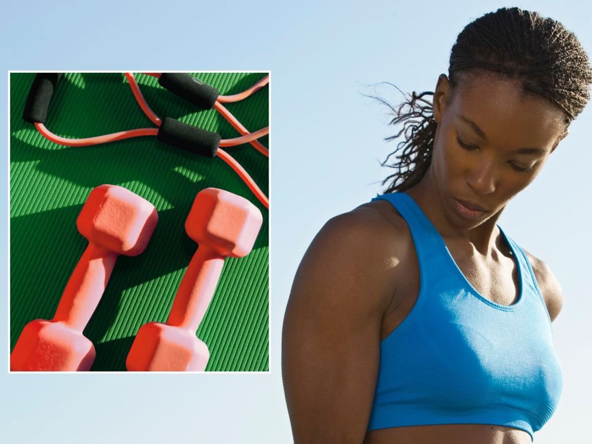 GYM-GOER AND GYM WEIGHTS