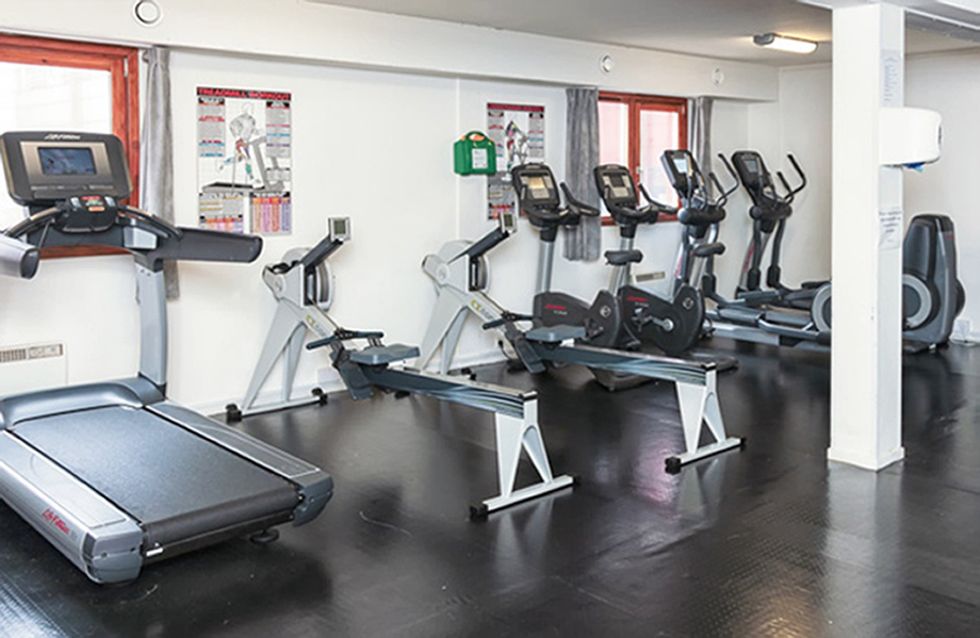 Gym inside the Bibby Stockholm