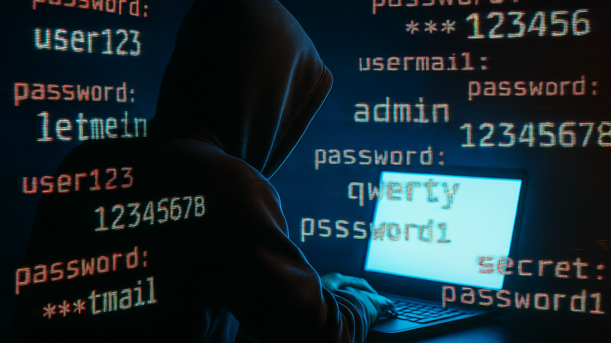 hacker sitting at a laptop