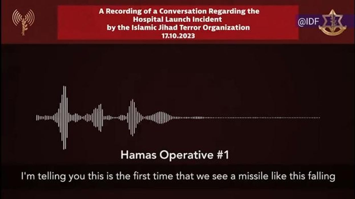 'It's from us?! Looks like it!' Israel release video of Hamas terrorists discussing rocket strike near Gaza hospital
