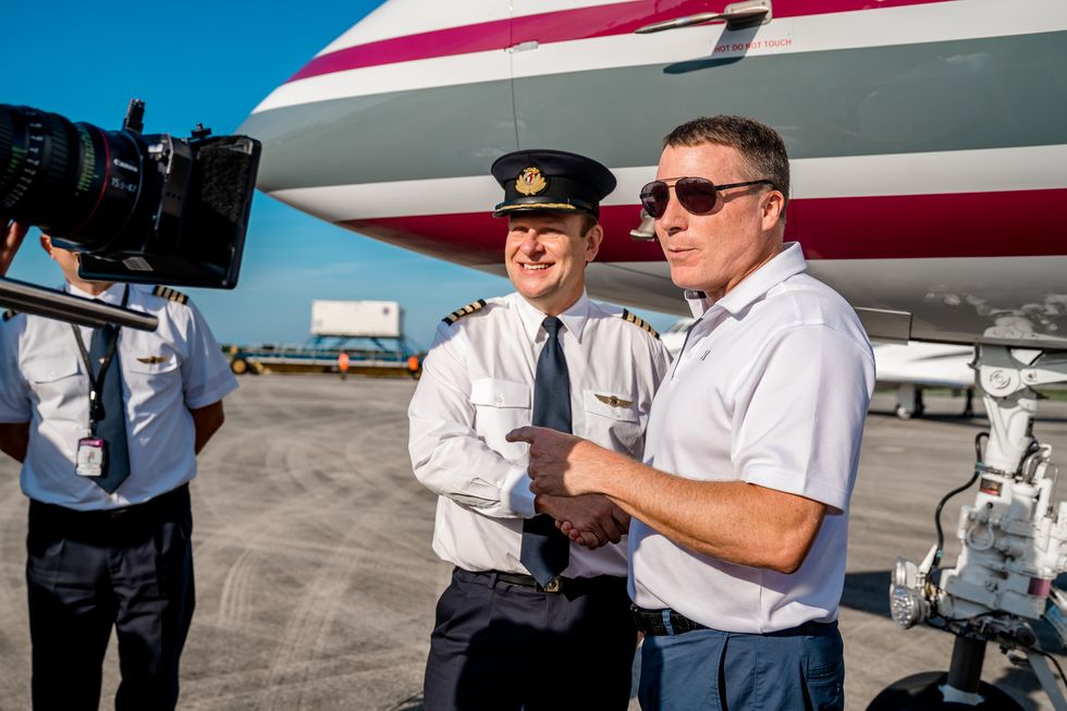 Hamish Harding (left)